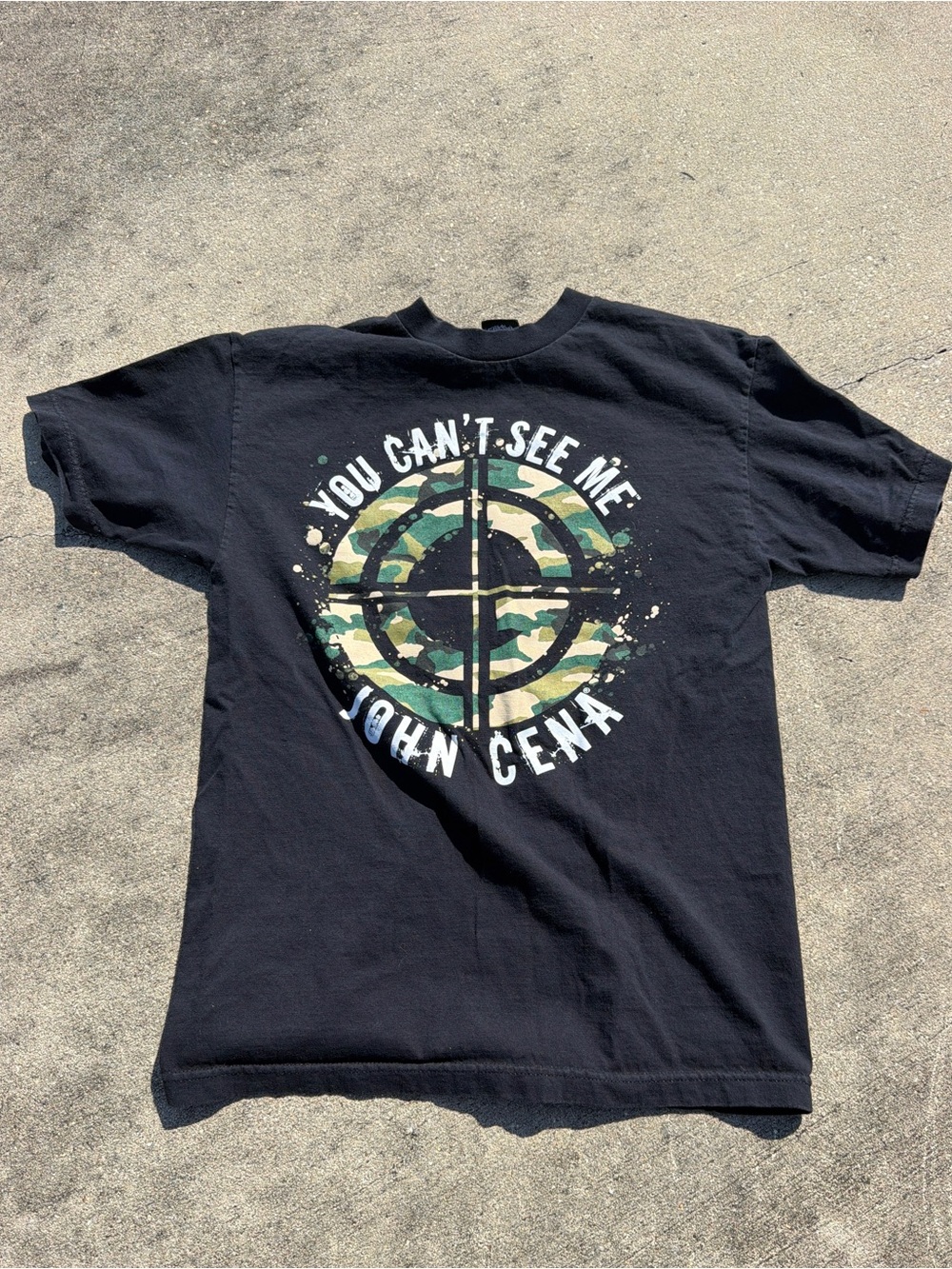 WWE John Cena 'You Can't See Me' Black Graphic Tee